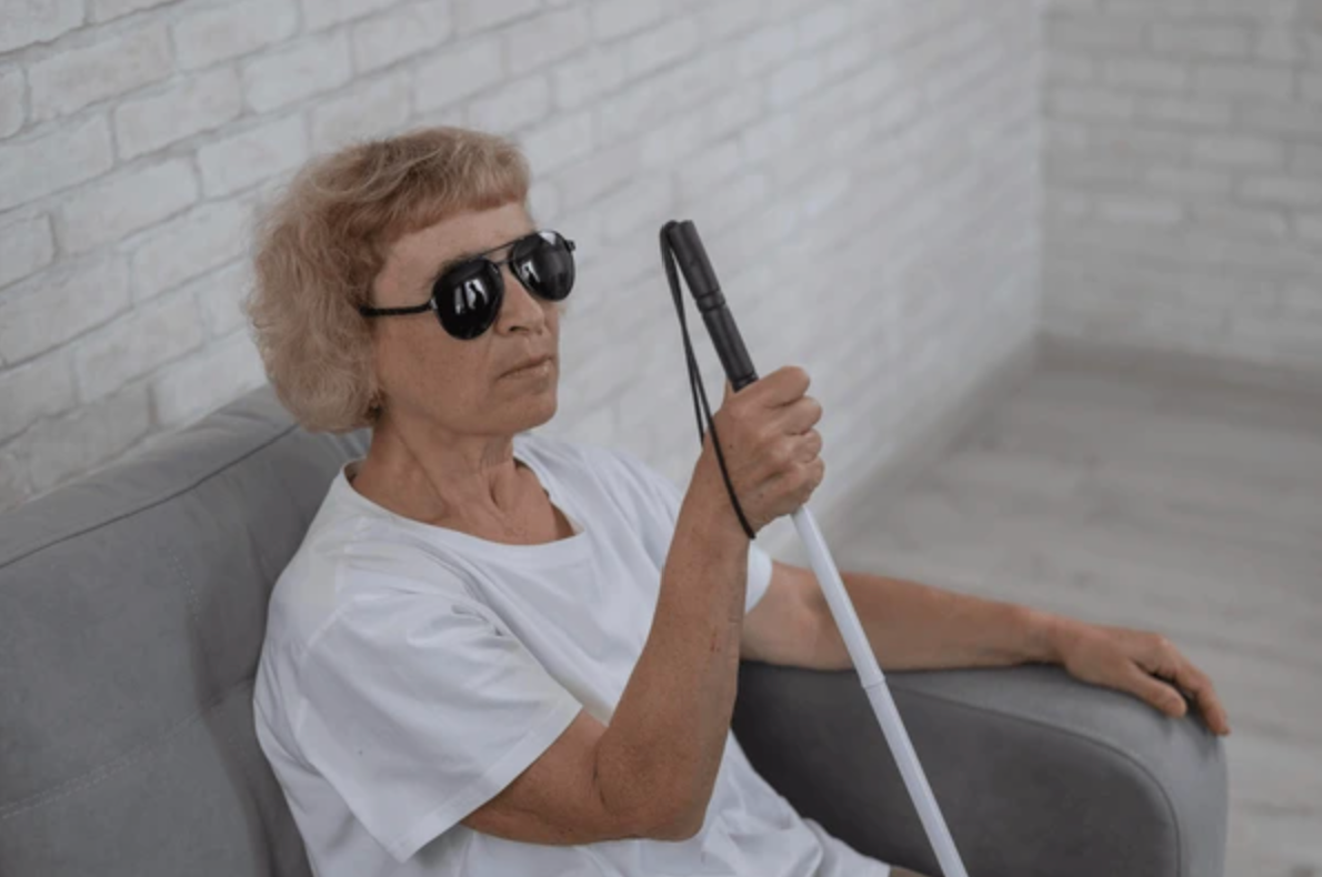 Retina patient sitting in the waiting room for DR Jignesh Gala