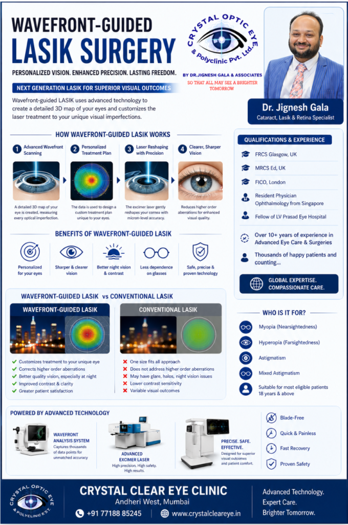 How wavefront guided lasik performed explained by DrJignesh Gala 