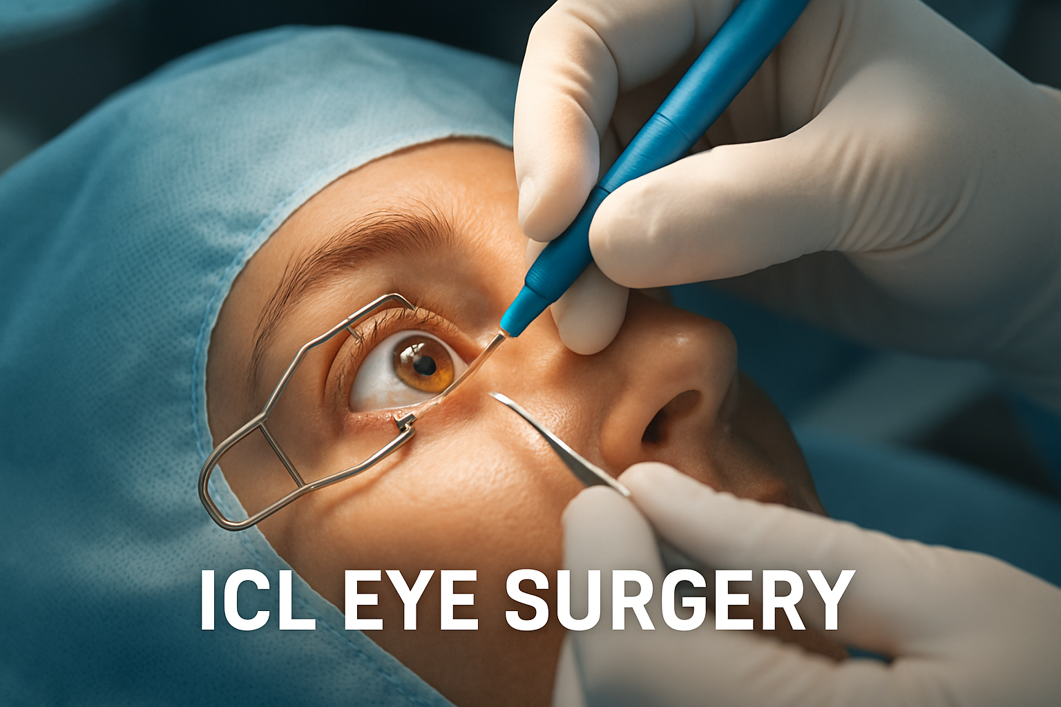 lady undergoing ICL eye surgery