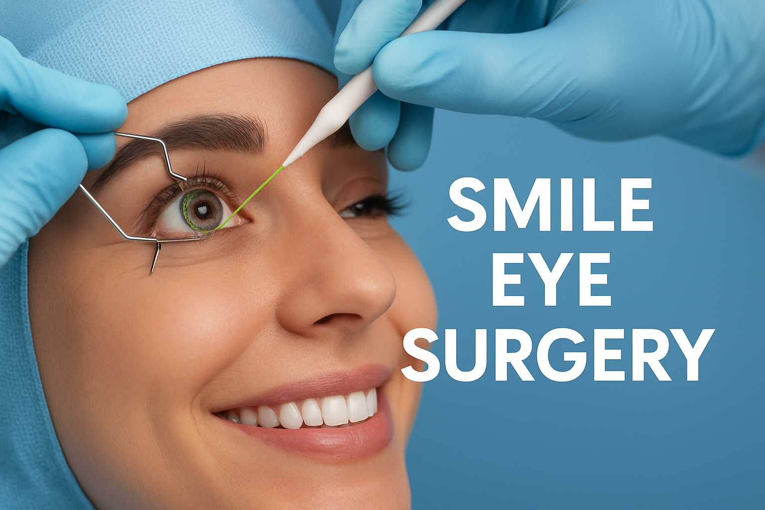 smiling girl undergoing smile eye surgery with DrJignesh Gala