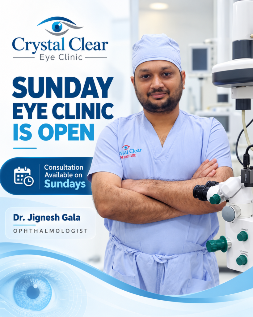 Dr Jignesh Gala sunday eye clinic available
