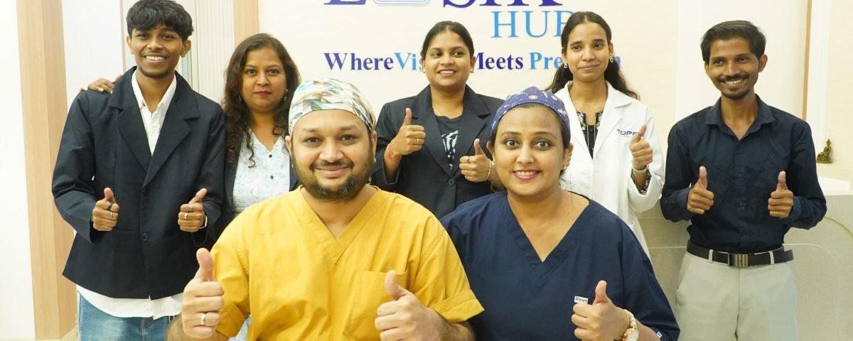 Dr.Jignesh Gala with whole team at Lasik centre, Topax Eye Hospital, Vile Parle east